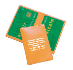Porte carte vitale coins droits - ref. 355 - Dim. 9,6 x 13,2 cm