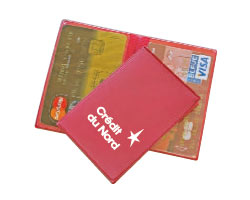 Porte carte bancaire avec facturette - ref. 376 - Dim. 10,5 x 15,5